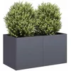 Image de vidaXL Jardinière anthracite 80x40x40 cm acier laminé à froid pot de fleurs support de plantes lit surélevé support de 860670