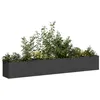 Image de vidaXL Jardinière noir 280x40x40 cm acier laminé à froid pot de fleurs support de plantes lit surélevé support de 860689