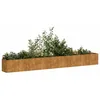 Image de vidaXL Jardinière rouillé 360x40x40 cm acier inoxydable pot de fleurs support de plantes lit surélevé support de 860702