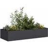 Image de vidaXL Jardinière noir 200x80x40 cm acier pot de fleurs support de plantes lit surélevé support de jardinière bac à 860752