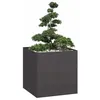Image de vidaXL Jardinière noir 80x80x80 cm acier pot de fleurs support de plantes lit surélevé support de jardinière bac à 860780