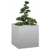 Image de vidaXL Jardinière 80x80x80 cm acier galvanisé pot de fleurs support de plantes lit surélevé support de jardinière 860785