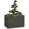 Image de vidaXL Jardinière noir 120x80x80 cm acier pot de fleurs support de plantes lit surélevé support de jardinière bac à 860787