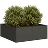Image de vidaXL Jardinière noir 80x80x30 cm acier 860801