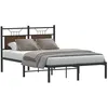 Image de vidaXL Cadre de lit sans matelas chêne marron 120x190 cm 4106838