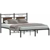 Image de vidaXL Cadre de lit sans matelas chêne marron 140x190 cm 4106841