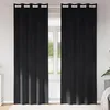 Image de Rideaux occultants avec oeillets 2 pcs Velours Noir