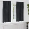 Image de Rideaux occultants - Velours noir - 2 pièces - Isolation thermique - Protection UV