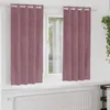 Image de Rideaux occultants 2 pcs à oeillets polyester rose foncé - contemporains lavables