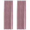 Image de Rideaux occultants en velours - vidaXL - 140x225 cm - Rose foncé - Lot de 2 - Bloque la lumière - Accroche facile