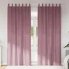 Image de Rideaux occultants velours rose foncé 2 pcs 140 x 245 cm - tab top polyester