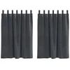 Image de Rideaux occultants en velours - vidaXL - Gris clair - 140x140 cm - Lot de 2 - Boucles en tissu - Usage intérieur