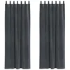 Image de Rideaux occultants en velours - vidaXL - Gris clair - 140x225 cm - Lot de 2 - Boucles en tissu - Lavable en machine