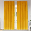 Image de Rideau occultant velours jaune moutarde - 1 pièce polyester protection UV et isolation