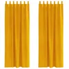 Image de Rideaux occultants en velours - vidaXL - Jaune moutarde - 140x245 cm - Lot de 2 - Boucles de suspension