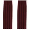 Image de Rideaux en velours - vidaXL - Rouge bordeaux - 140x245 cm - Occultants - Installation facile - Polyester résistant