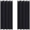 Image de Rideaux occultants - vidaXL - Noir - Polyester - 260x140 cm - Ösen - Lot de 2 - Bloque la lumière - Facile à manipuler