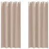 Image de Rideaux occultants modernes - vidaXL - Taupe - 225x140 cm - Polyester - Occultation 80%-90% - Design à tissage triple