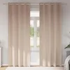 Image de VIDAXL Rideaux occultants 2 pcs Taupe 260 x 140 cm avec anneaux - Occultation 80 90%