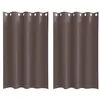 Image de Rideaux occultants - vidaXL - Marron foncé - Polyester - 175x140 cm - Lot de 2 - Bloque la lumière - Facile à manipuler