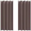 Image de Rideaux occultants - vidaXL - Marron foncé - Polyester - 260x140 cm - Lot de 2 - Bloque la lumière - Facile à manipuler