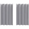 Image de Rideaux occultants - vidaXL - Gris clair - Polyester - 175x140 cm - Lot de 2 - Occultant - Facile à manipuler