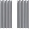 Image de Rideaux occultants modernes - vidaXL - Gris clair - 260x140 cm - Polyester - Occultation 80%-90% - Tissage triple
