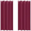 Image de Rideaux occultants - vidaXL - Rouge Bordeaux - Uni - Polyester - 260x140 cm - Lot de 2 - Facile à manipuler