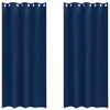 Image de Rideaux occultants - vidaXL - Bleu foncé - Polyester - 245x140 cm - 2 pièces - Faciles à manipuler - Bloque la lumière