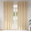 Image de vidaXL Rideaux occultants avec anneaux 2 pcs Crème 260 x 140 cm 4107377