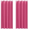 Image de Rideaux occultants - vidaXL - Rose vif - Polyester - 260x140 cm - 2 pièces - Faciles à manipuler - Bloque la lumière