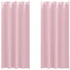 Image de Rideaux occultants - vidaXL - Rose bébé - Polyester - 260x140 cm - 2 pièces - Bloque la lumière - Facile à manipuler