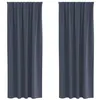 Image de Rideaux occultants en polyester - vidaXL - Anthracite - 245x140 cm - 2 pièces - Obscurcissent la lumière