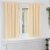 Image de Rideau - double rideaux Vidaxl Rideaux occultants avec anneaux 2 pcs Crème 175 x 140 cm