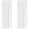 Image de Rideaux occultants - vidaXL - Blanc pur - Polyester - 225x140 cm - 2 pièces - Obscurcissement total - Facile à manipuler
