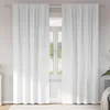Image de VIDAXL Rideaux occultants 2 pcs Blanc lumineux 260 x 140 cm   Polyester occultation 80 90%