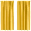 Image de Rideaux occultants - vidaXL - Jaune moutarde - Polyester - 175x140 cm - 2 pièces - Bloque la lumière