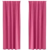 Image de Rideaux occultants modernes - vidaXL - Rose vif - 245x140 cm - Polyester - Occultation 80%-90% - Tissage triple