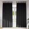 Image de VIDAXL Rideaux occultants 2 pcs Noir 225 x 140 cm avec anneaux