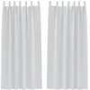 Image de Rideaux occultants modernes - vidaXL - Gris pâle - 225x140 cm - Polyester - Occultation 80%-90% - Tissage triple