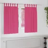 Image de vidaXL Rideaux occultants avec anneaux 2 pcs Rose vif 140 x 140 cm 4107623