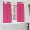 Image de vidaXL Rideaux occultants avec anneaux 2 pcs Rose vif 175 x 140 cm 4107624