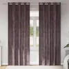 Image de Rideaux en velours - Marron - 2 pcs - 245x140 cm -  illets - Tamisant