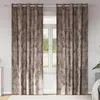 Image de Rideaux en velours - Cappuccino - 225x140 cm -  illets - Tamisant