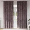 Image de Rideau velours marron tamisant à oeillets 140 x 245 cm - 1 panneau polyester