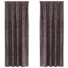 Image de Rideaux en velours occultants - vidaXL - 260x140 cm - Marron - Lot de 2 - Occultants - Lavable en machine