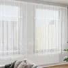 Image de Rideau en dentelle floral - vidaXL - Blanc - 200x600 cm - Polyester - Filtrant la lumière - Installation flexible