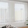 Image de VidaXL Rideau de douche en dentelle floral blanc 220 x 600 cm polyester