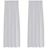 Image de Rideau en voile - vidaXL - Gris clair - Polyester - 245x140 cm - Lot de 2 - Montage extérieur
