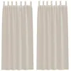 Image de Rideau en voile - vidaXL - Couleur sable - Polyester - 245x140 cm - 2 pièces - Montage extérieur